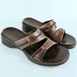 Sz 8.5 Timberland Smart Comfort Leather Slide Sandals